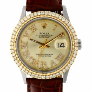 ROLEX DATEJUST 36MM (1969) #1601 CUTOM DIAMOND BEZEL